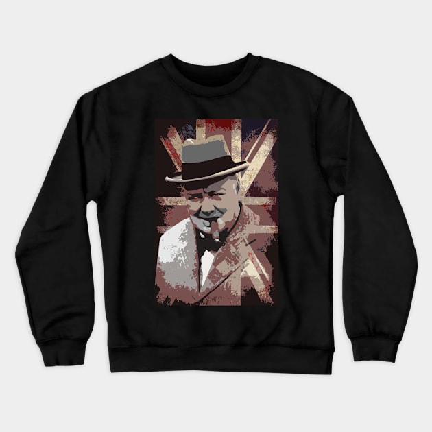 sir winston churchill Crewneck Sweatshirt by oryan80